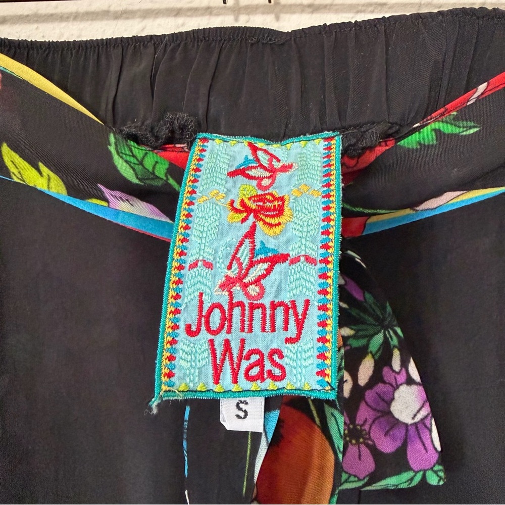 Johnny Was Albany Wide Leg Floral Beach Pool Pants - S - Picture 4 of 8